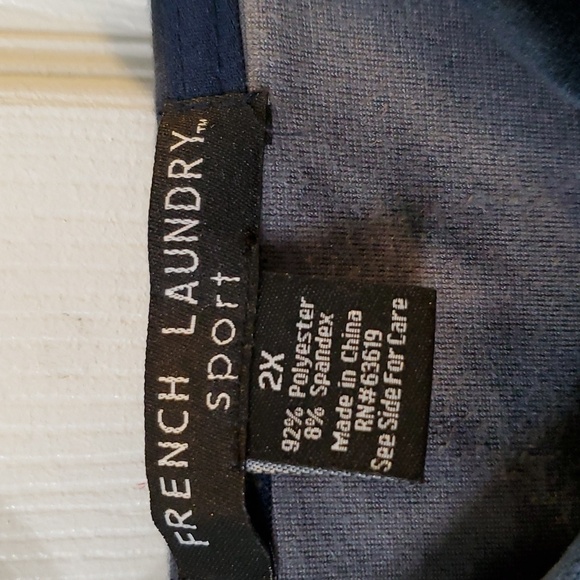 French Laundry Sport Velour Zip Tie dye Hoodie Jacket 2x - Picture 3 of 5